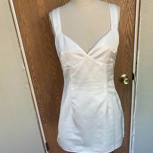 LINLEY BOW MINI DRESS WHITE size 8